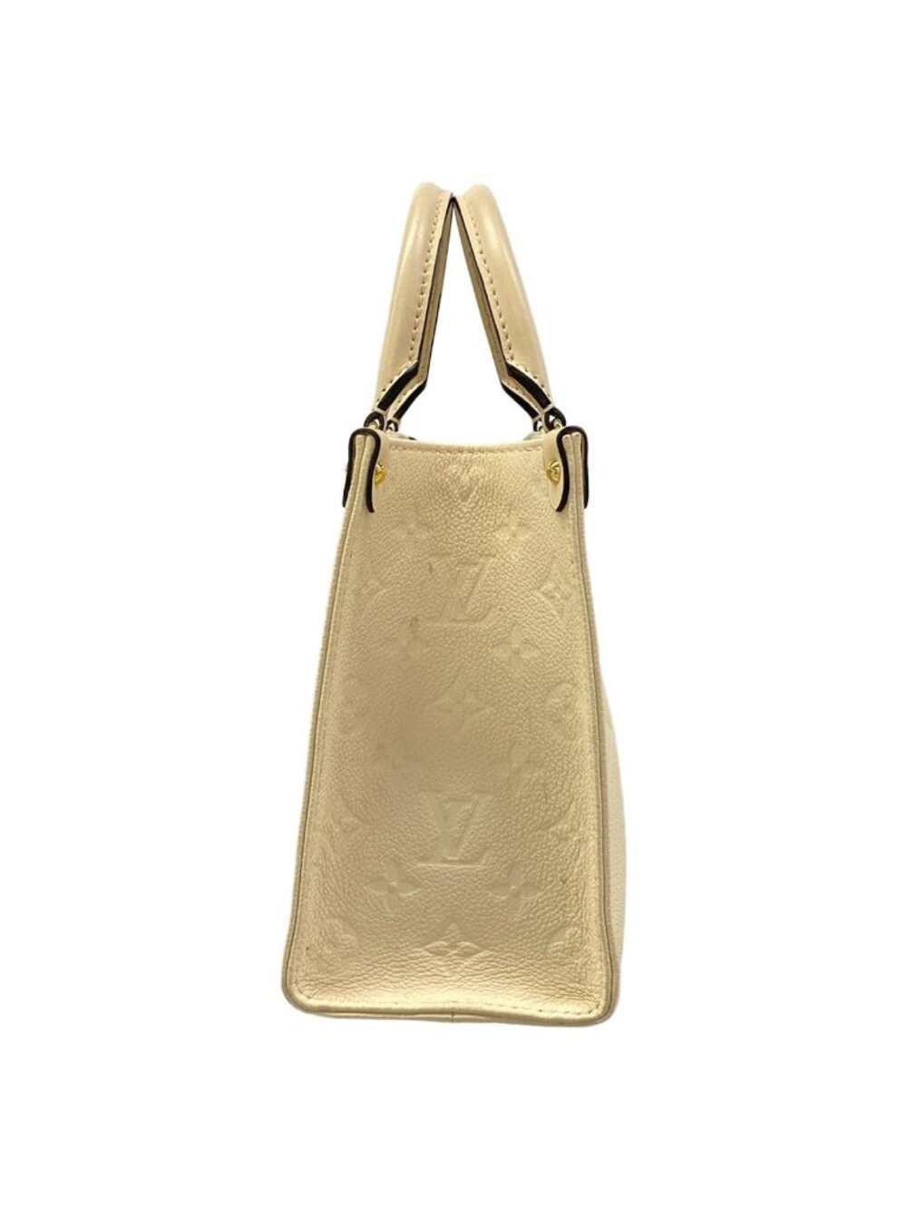 Louis Vuitton Tote Monogram Empreinte On The Go PM Cream Leather Cowhide - Picture 4 of 15